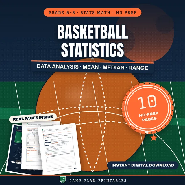 Basketball Statistics & Data Analysis — printable pack cover
